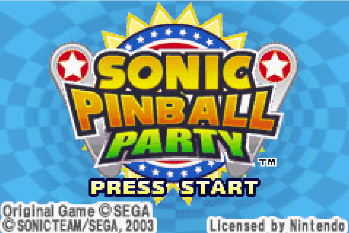 Sonic Pinball Party Title Screen